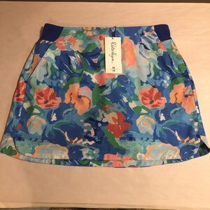 Walter Hagen Women’s Size M Lightweight Core Skort Golf Blue & Pink Floral